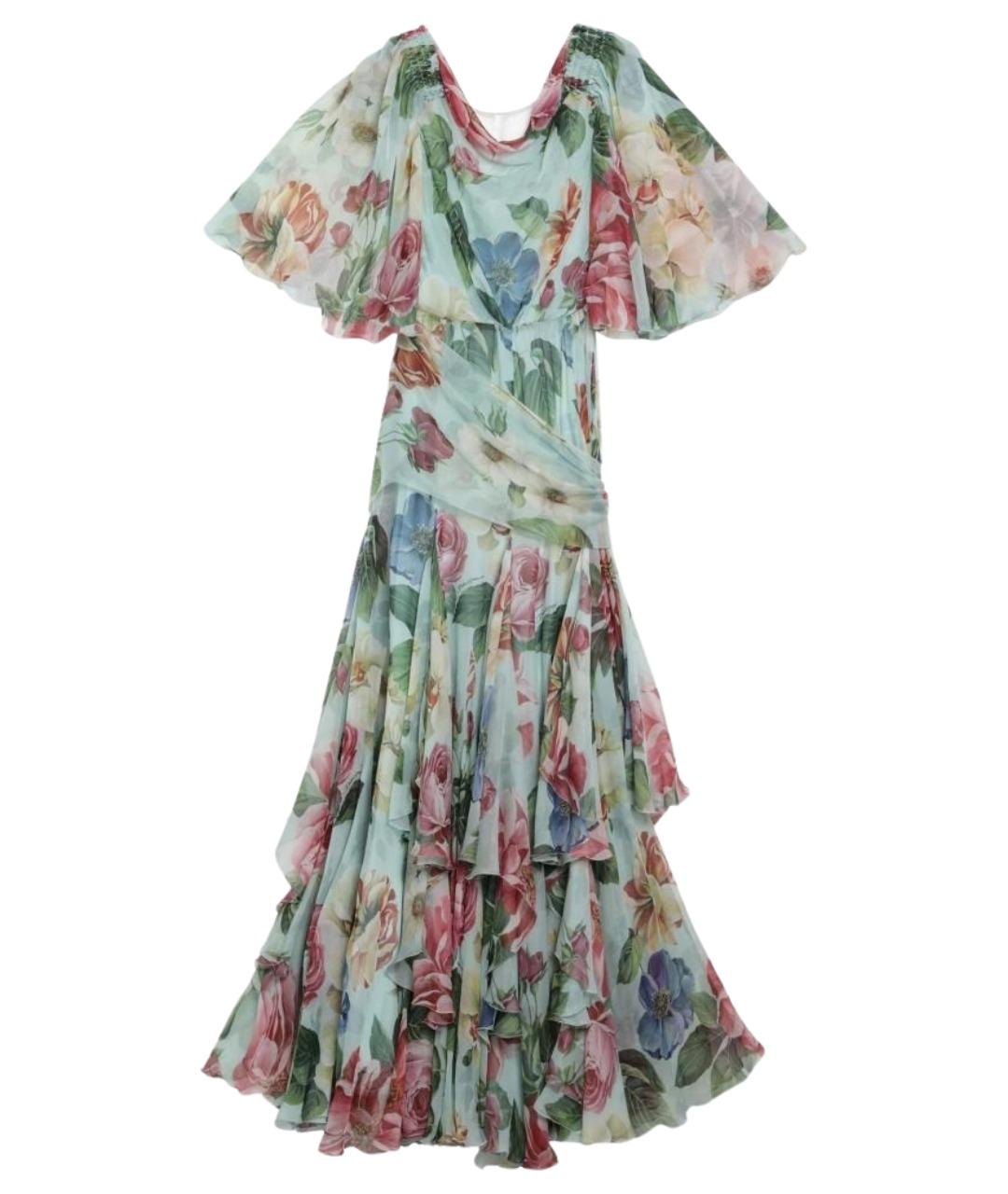 DOLCE&GABBANA Мульти шелковое повседневное платье, фото 1