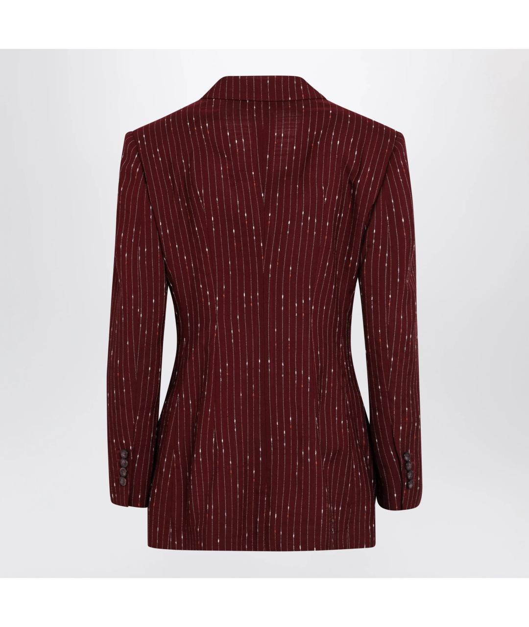 DOLCE&GABBANA Бордовый вискозный жакет/пиджак, фото 2