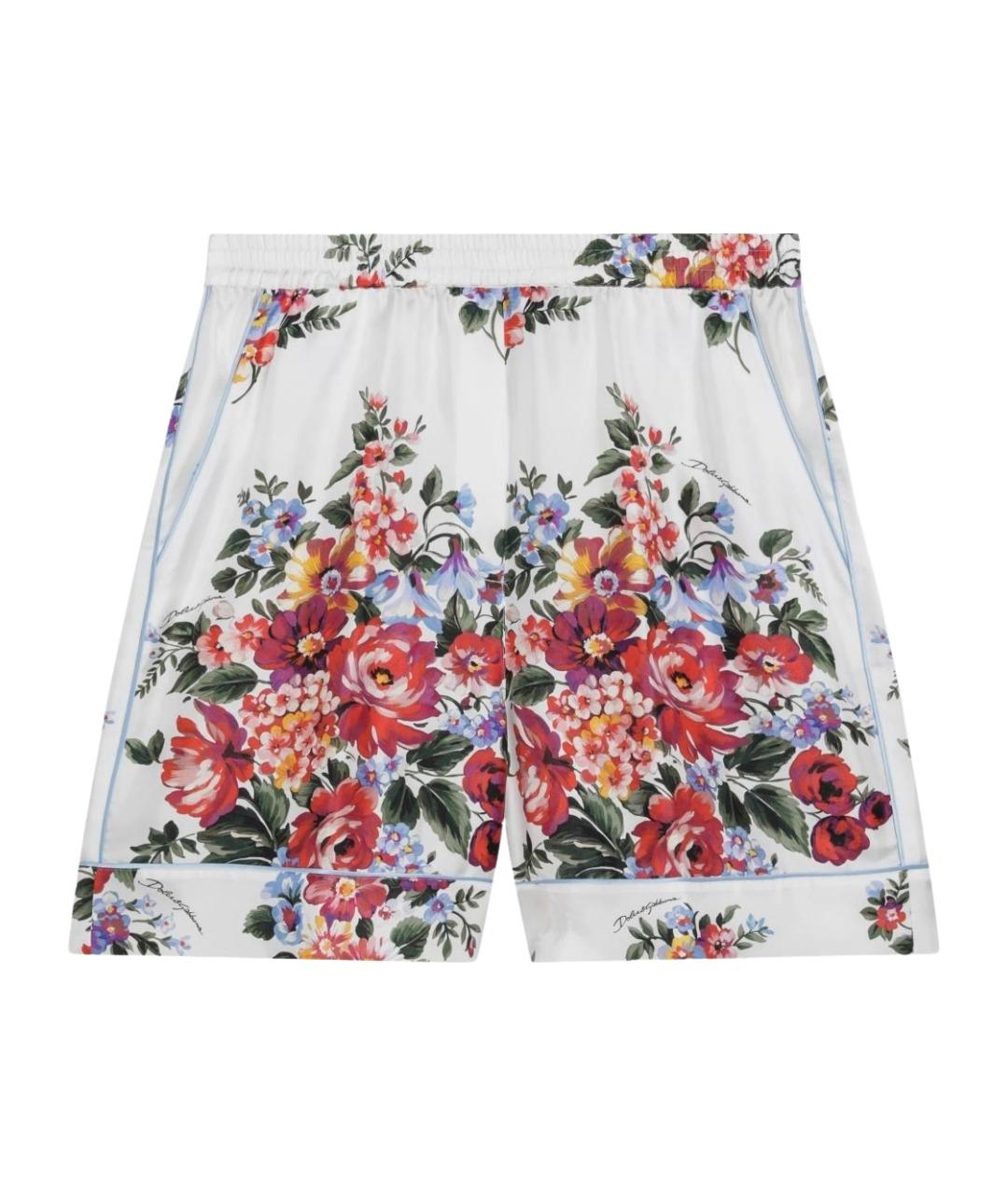 DOLCE&GABBANA Мульти шелковые шорты, фото 1