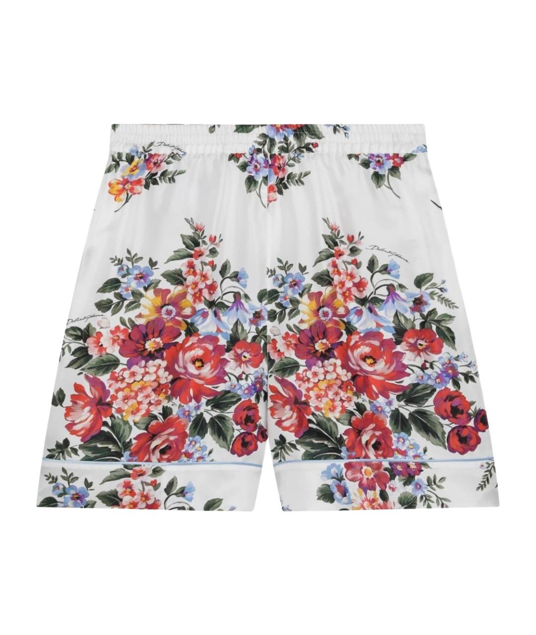DOLCE&GABBANA Мульти шелковые шорты, фото 2