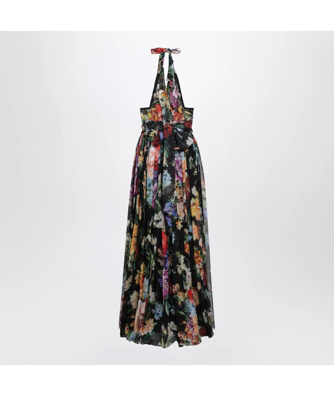 DOLCE&GABBANA Мульти шелковое повседневное платье, фото 2