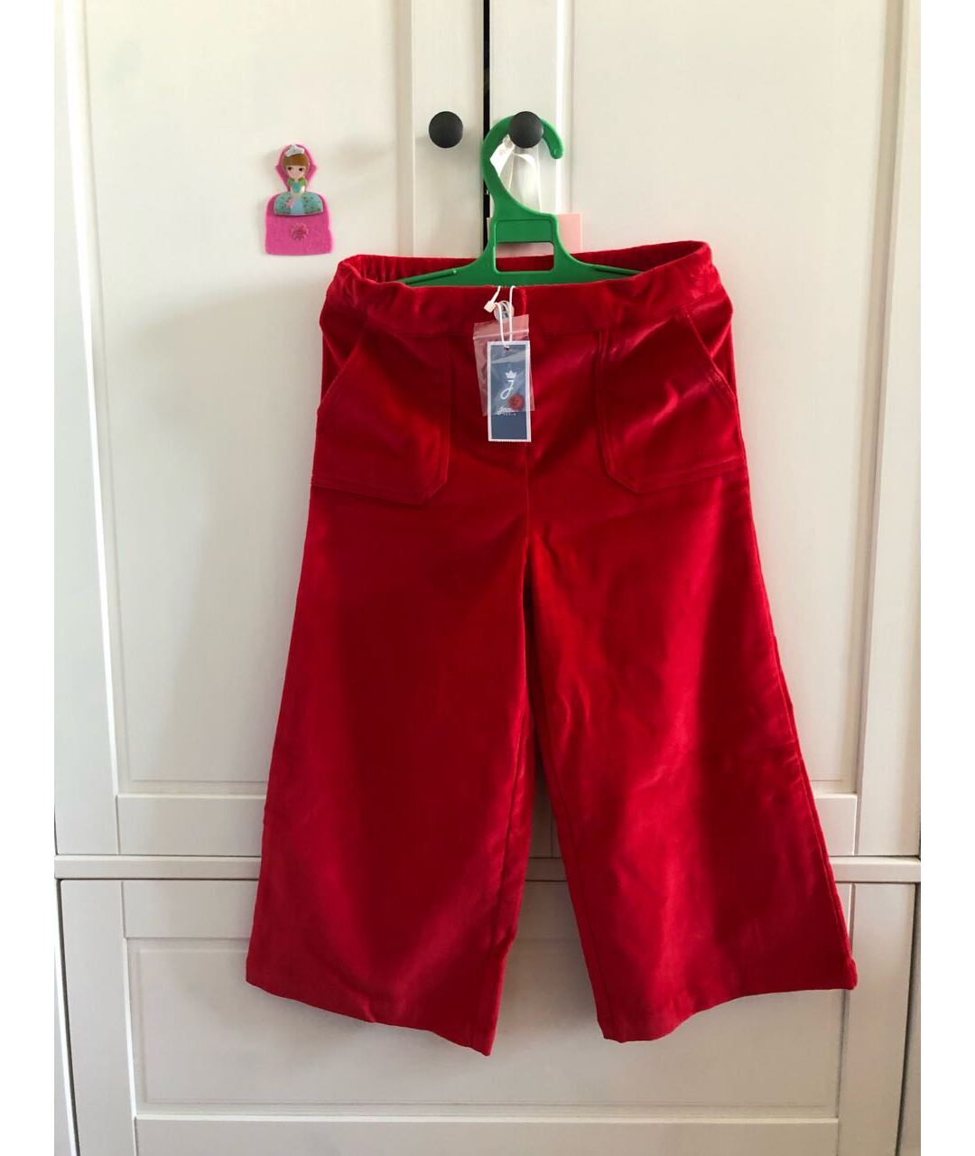 JACADI Красные бархатные брюки и шорты, фото 3