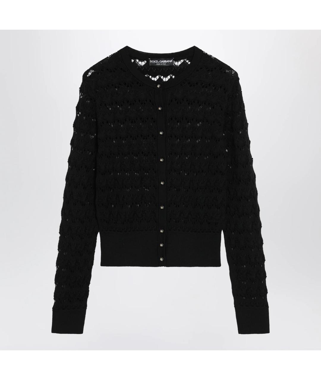 DOLCE&GABBANA Черный шерстяной кардиган, фото 3