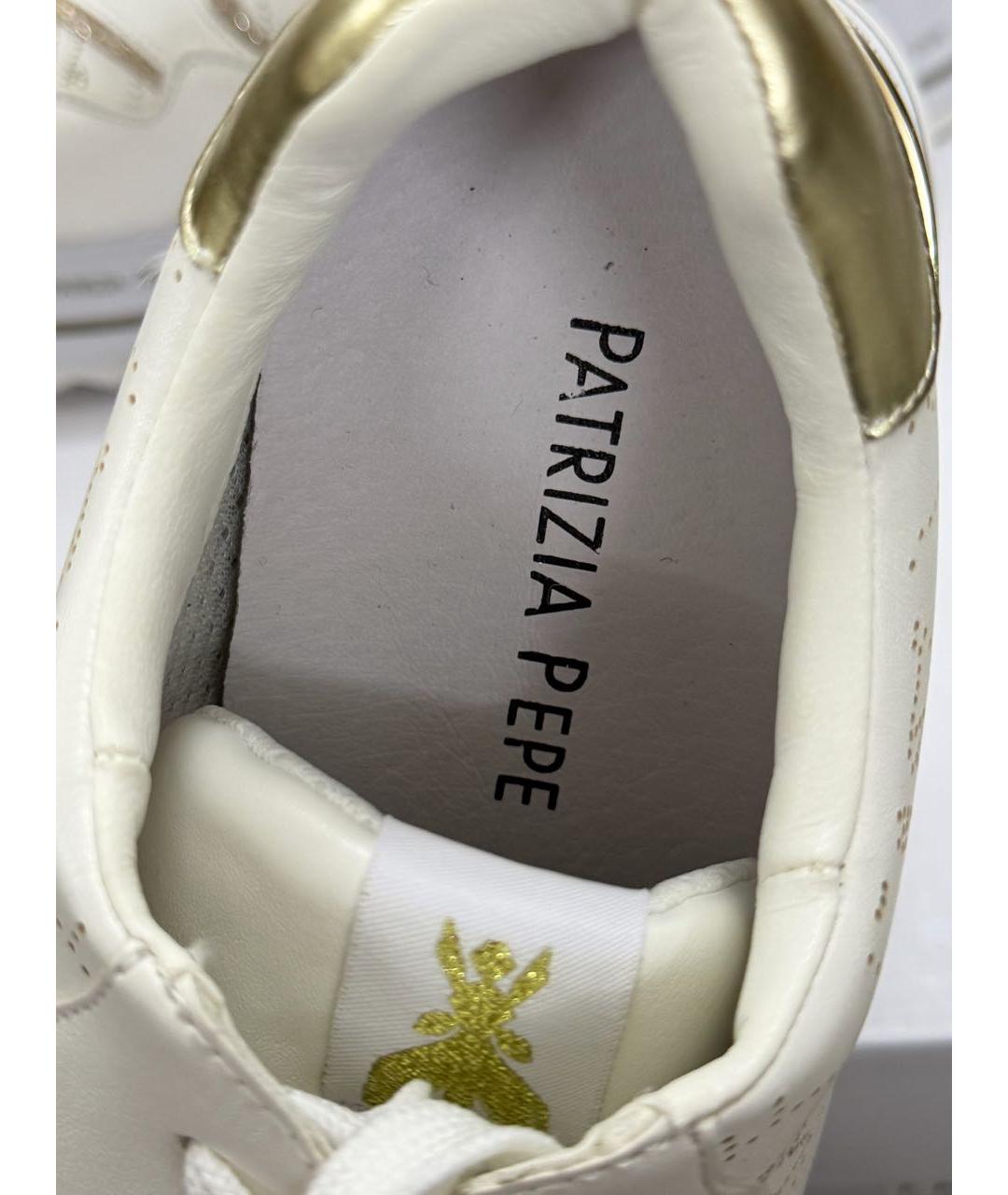 PATRIZIA PEPE Белые кроссовки из искусственной кожи, фото 3