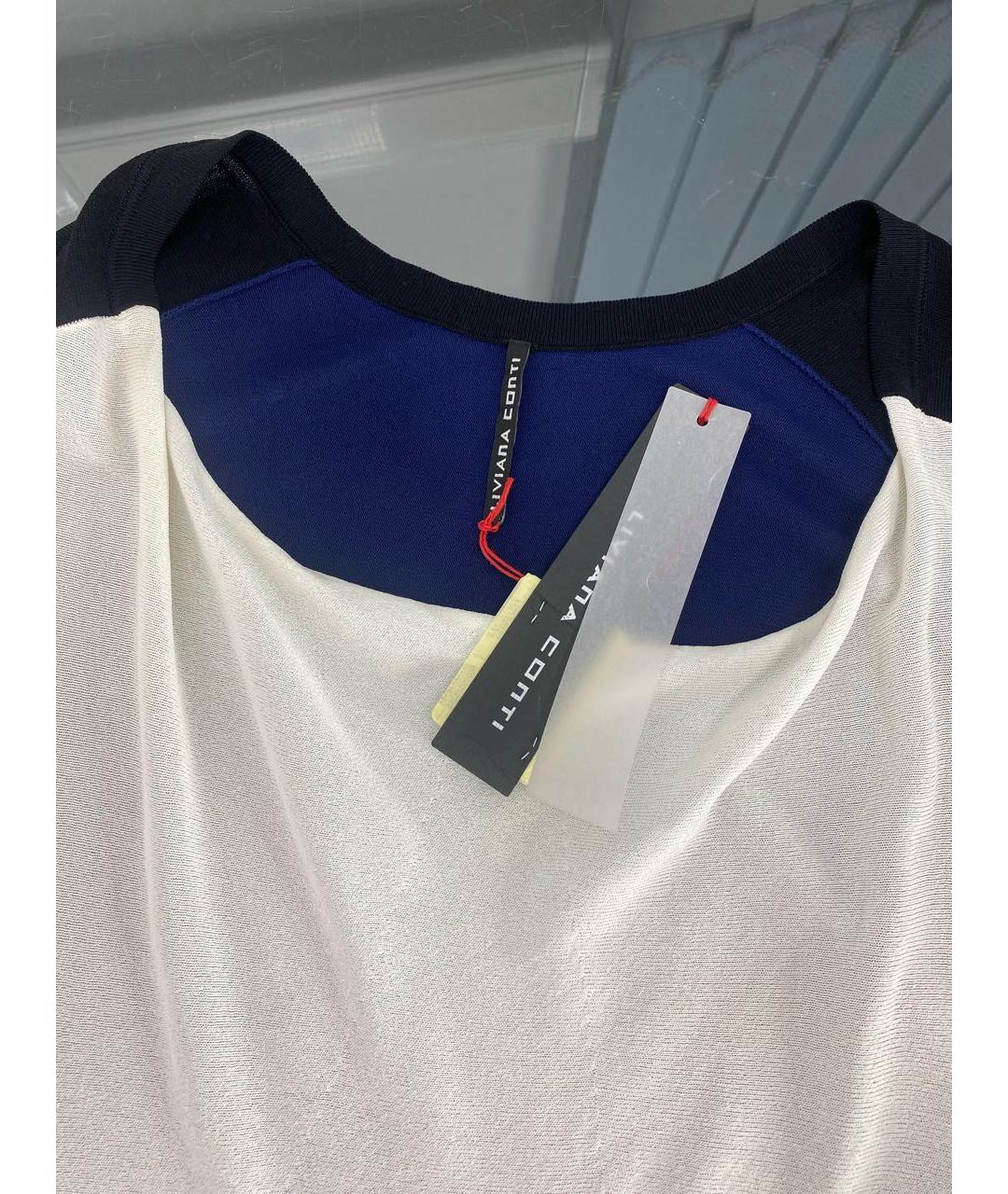 LIVIANA CONTI Белый вискозный джемпер / свитер, фото 3