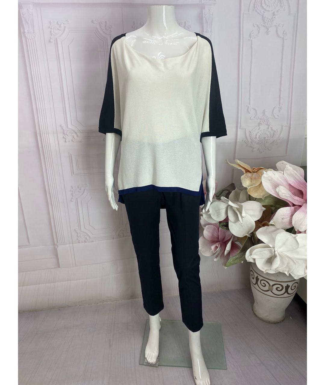 LIVIANA CONTI Белый вискозный джемпер / свитер, фото 4