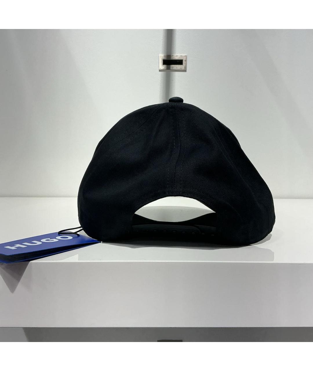 HUGO Черная хлопковая кепка/бейсболка, фото 4