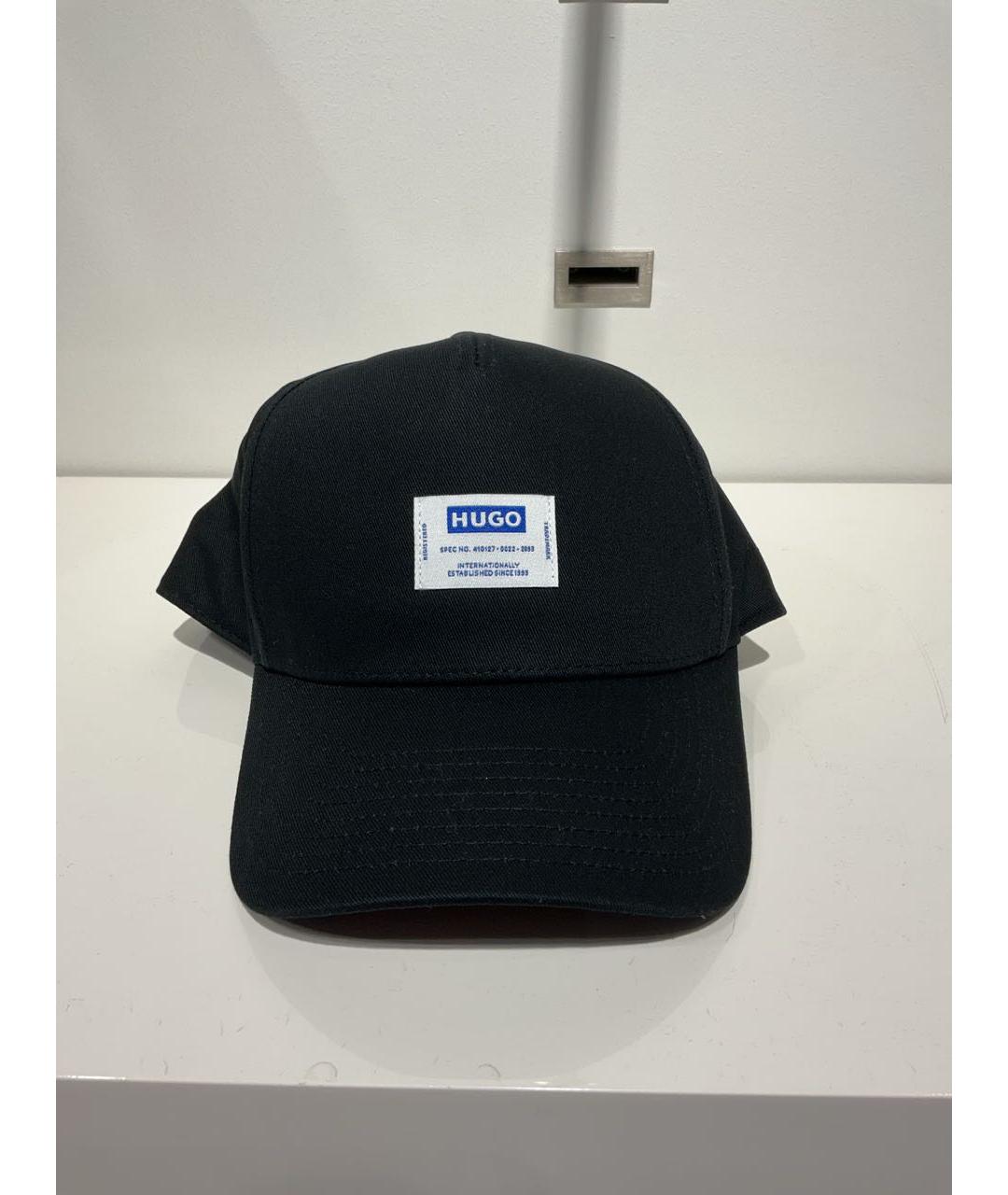 HUGO Черная хлопковая кепка/бейсболка, фото 2