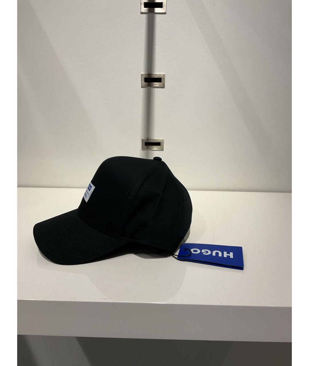 HUGO Черная хлопковая кепка/бейсболка, фото 3