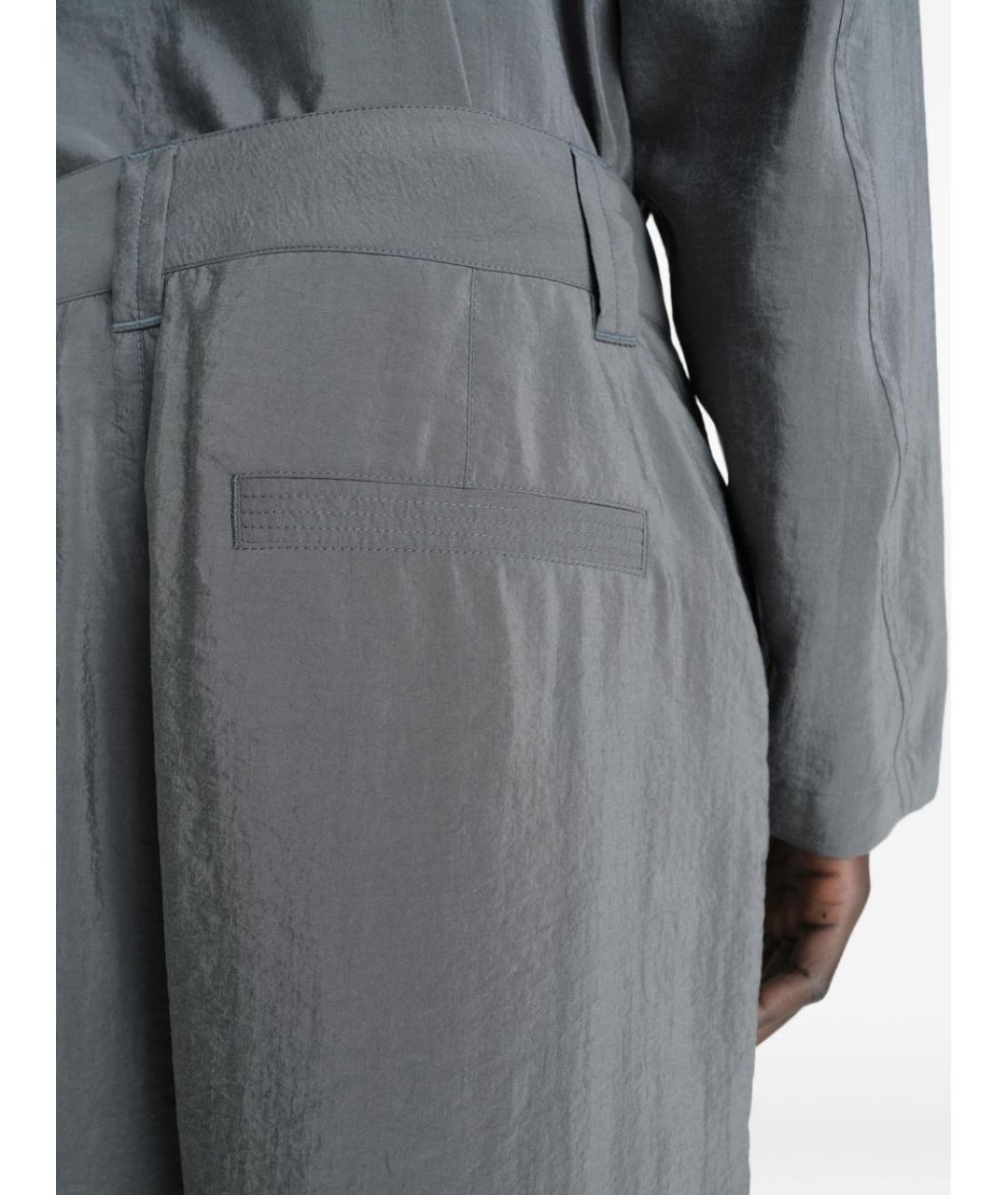 LEMAIRE Серые полиамидовые повседневные брюки, фото 3
