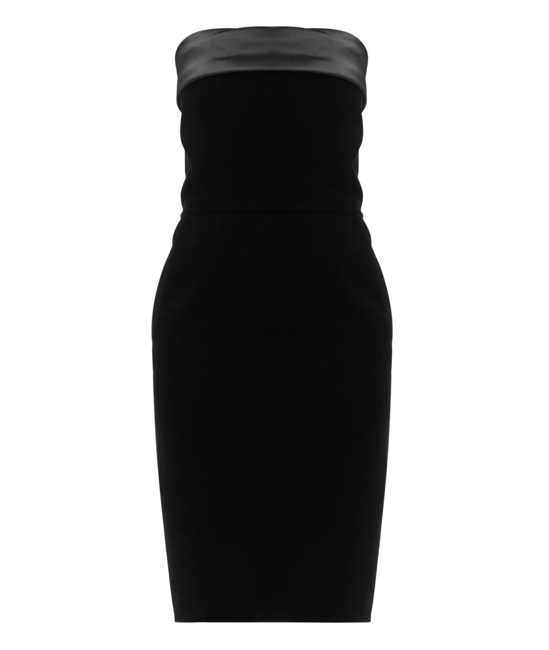 SAINT LAURENT Черное вискозное коктейльное платье, фото 10