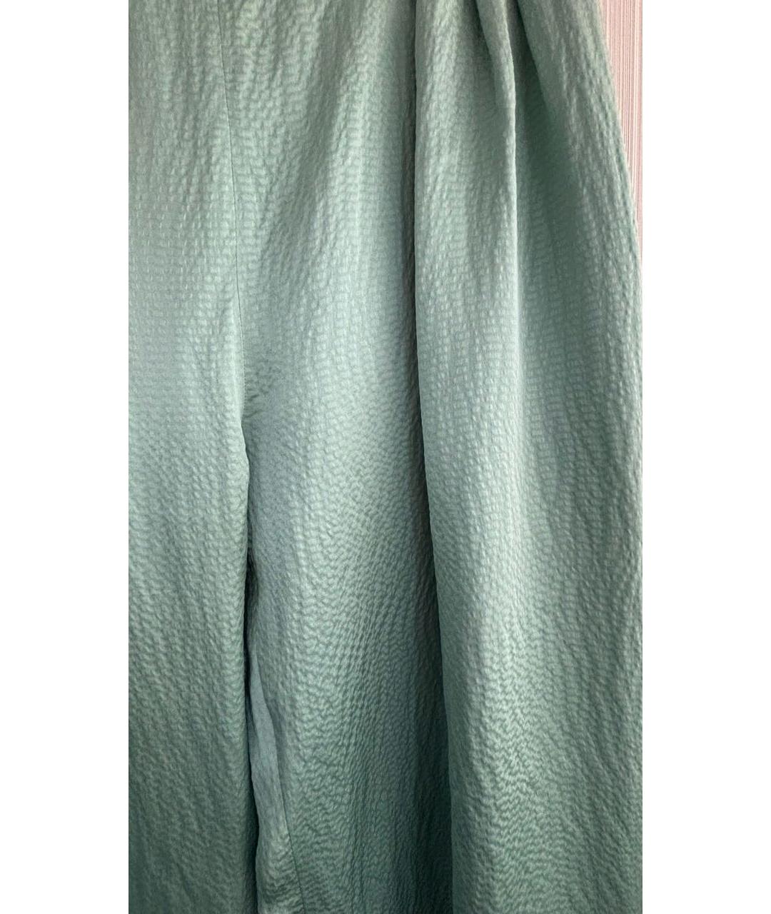 MAX MARA Бирюзовый шелковый костюм с брюками, фото 8