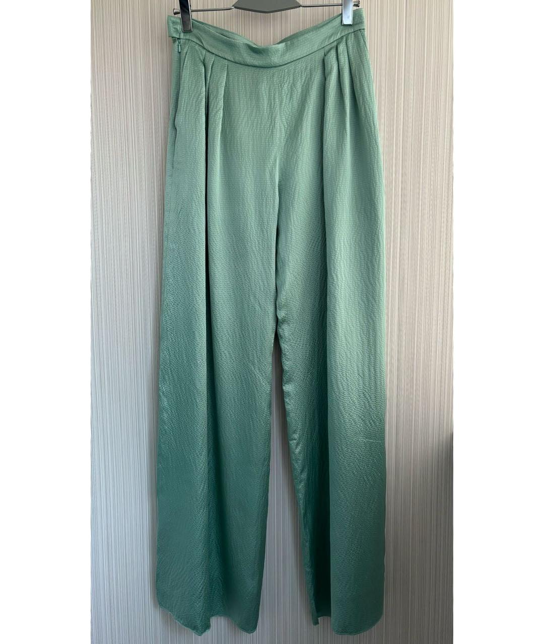 MAX MARA Бирюзовый шелковый костюм с брюками, фото 2