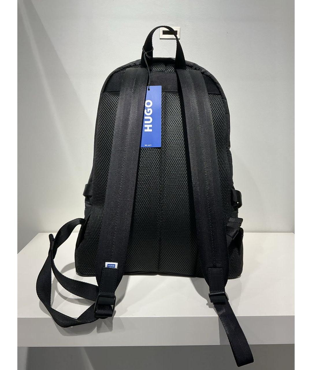 HUGO Черный синтетический рюкзак, фото 4