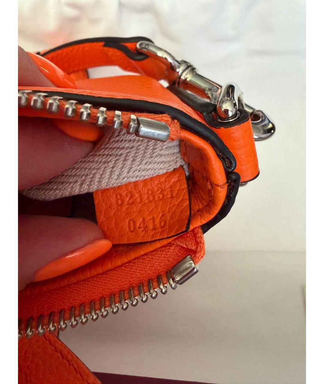 GUCCI Оранжевая кожаная сумка через плечо, фото 3