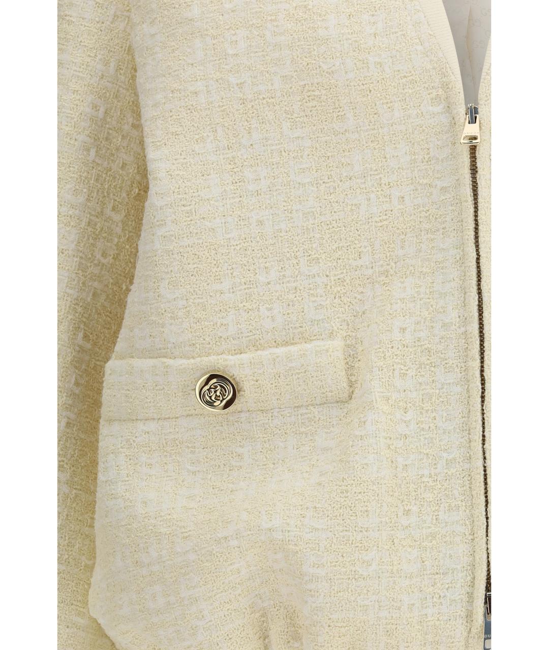 GUCCI Бежевый хлопковый жакет/пиджак, фото 3