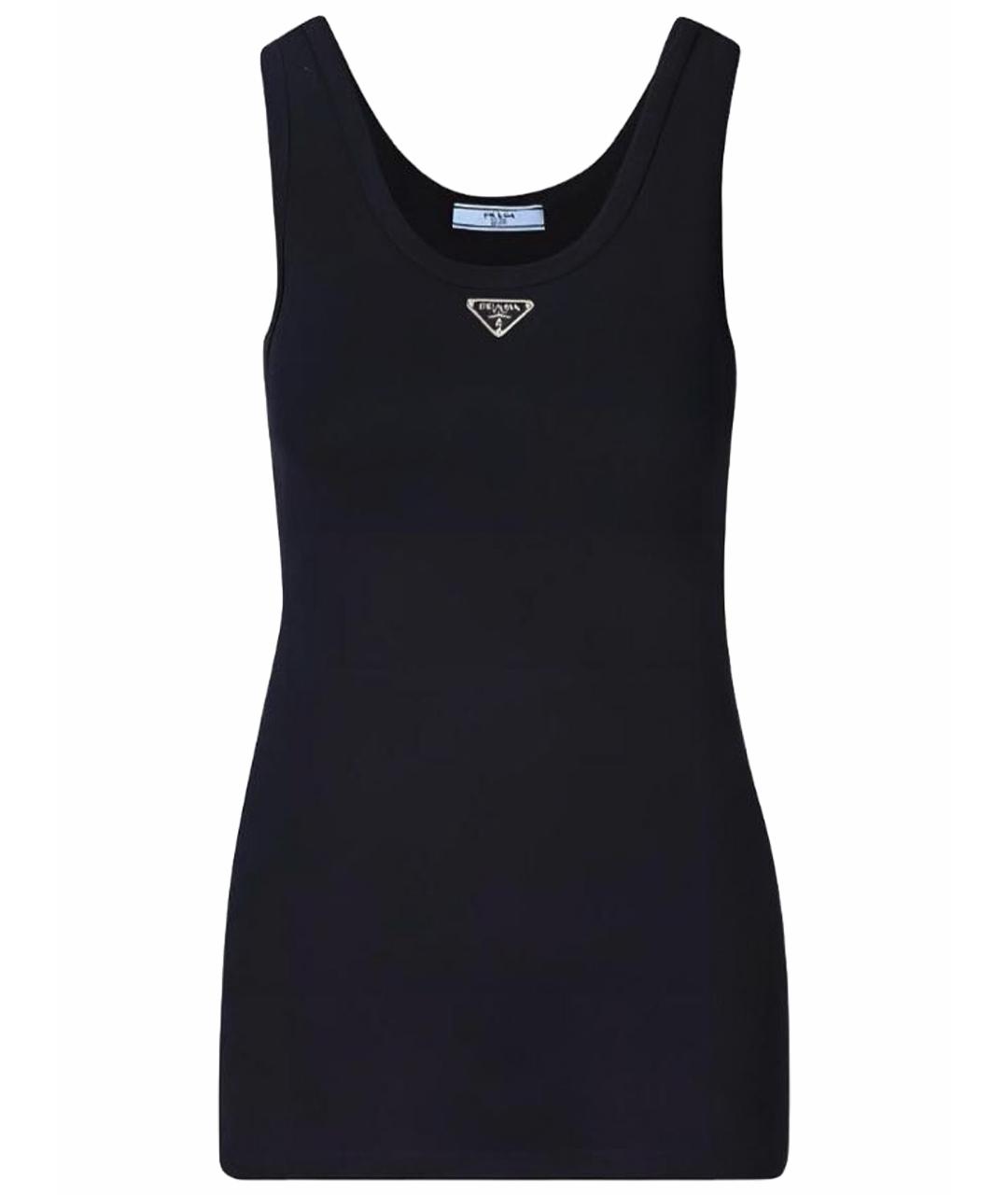 PRADA Черная хлопковая майка, фото 1