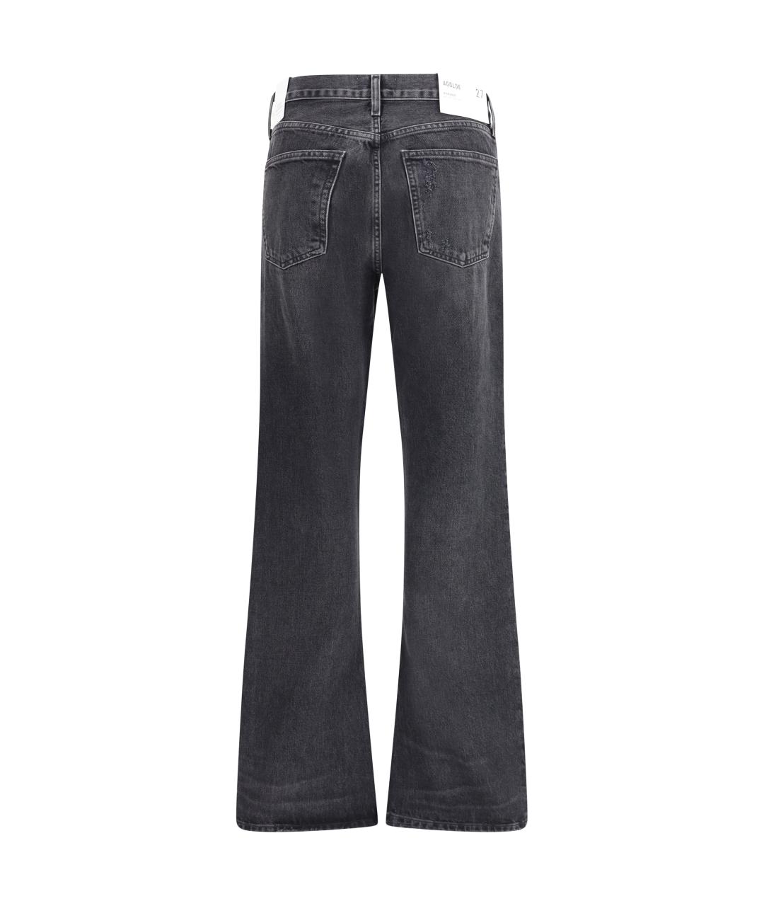 AGOLDE Черные хлопковые прямые джинсы, фото 2