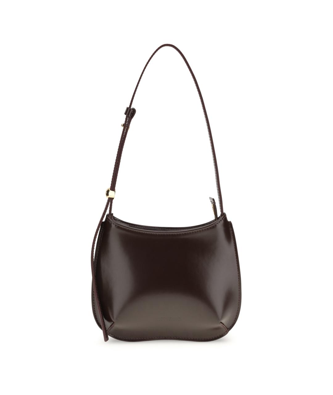 JACQUEMUS Бордовая кожаная сумка через плечо, фото 1