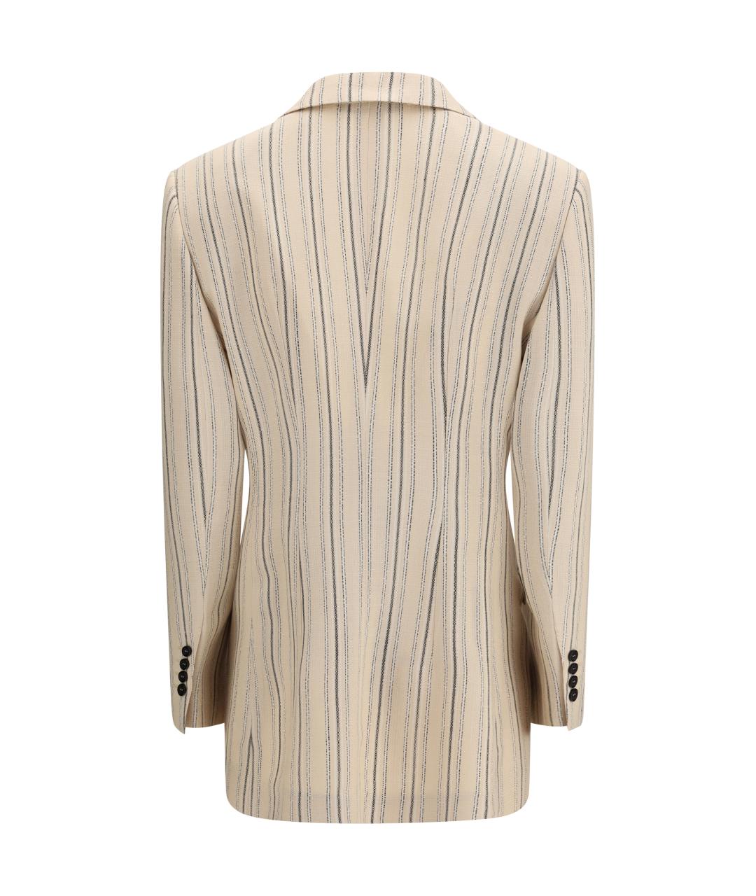 DOLCE&GABBANA Бежевый вискозный жакет/пиджак, фото 2