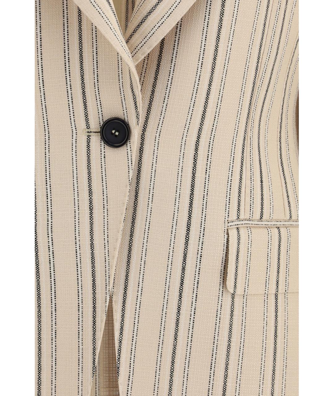 DOLCE&GABBANA Бежевый вискозный жакет/пиджак, фото 3