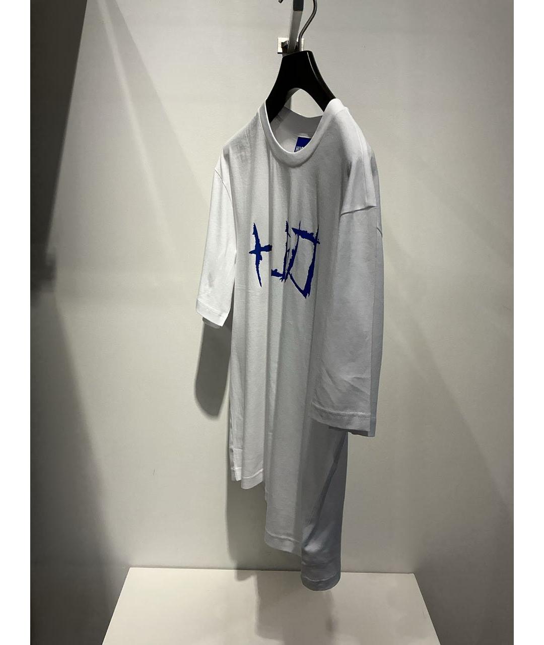 HUGO Белая хлопковая футболка, фото 3