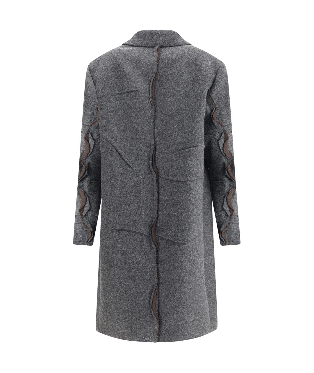 PRADA Серое шерстяное пальто, фото 2