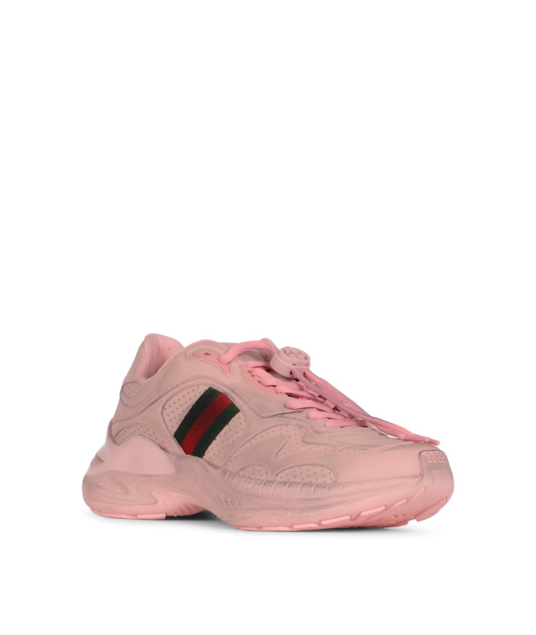 GUCCI Розовые замшевые кроссовки, фото 2
