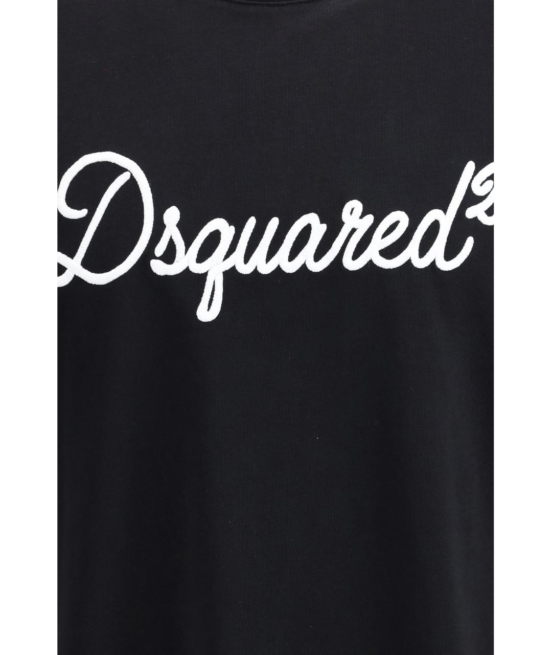 DSQUARED2 Черная хлопковая футболка, фото 3