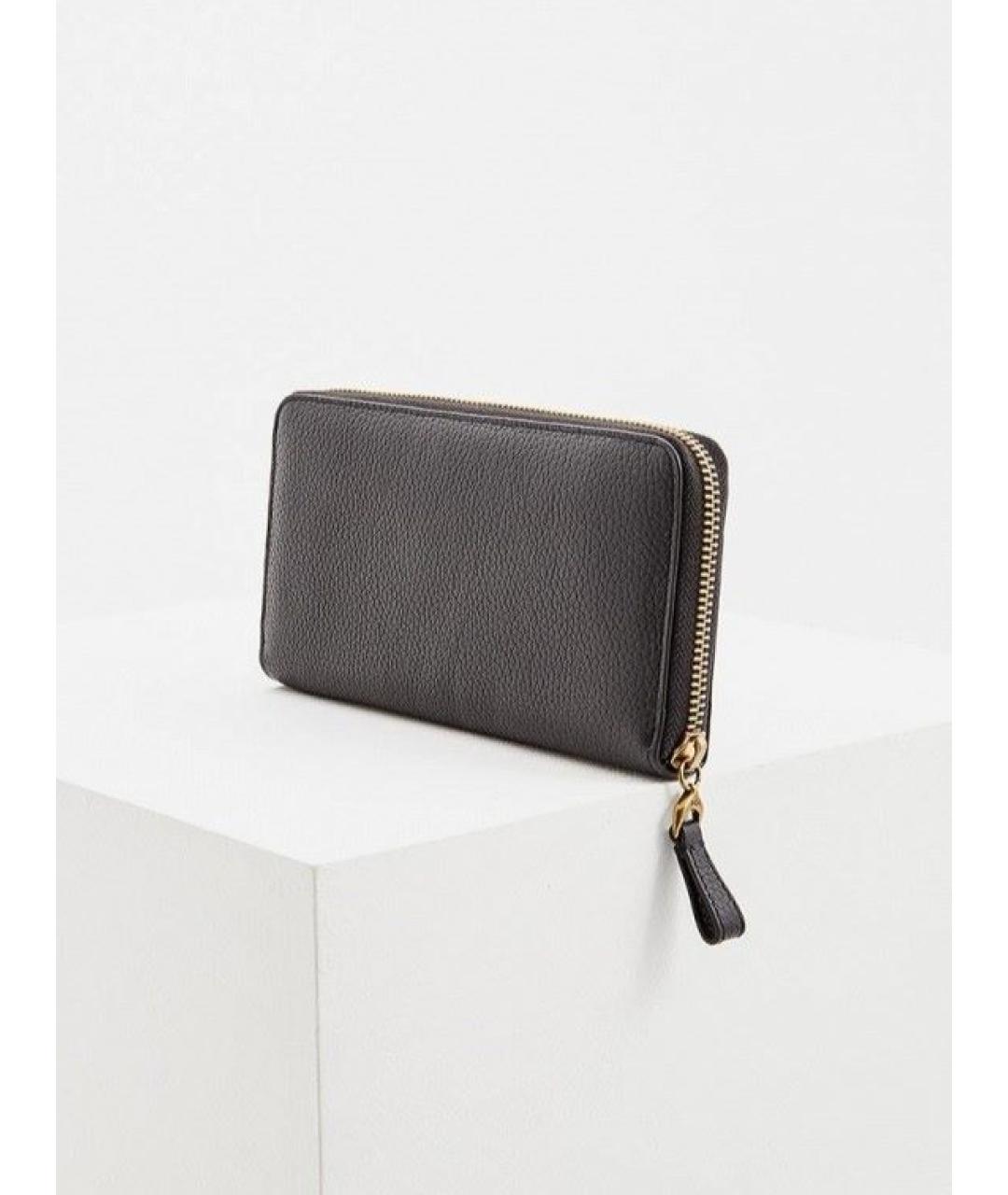 RALPH LAUREN Черный кожаный кошелек, фото 5