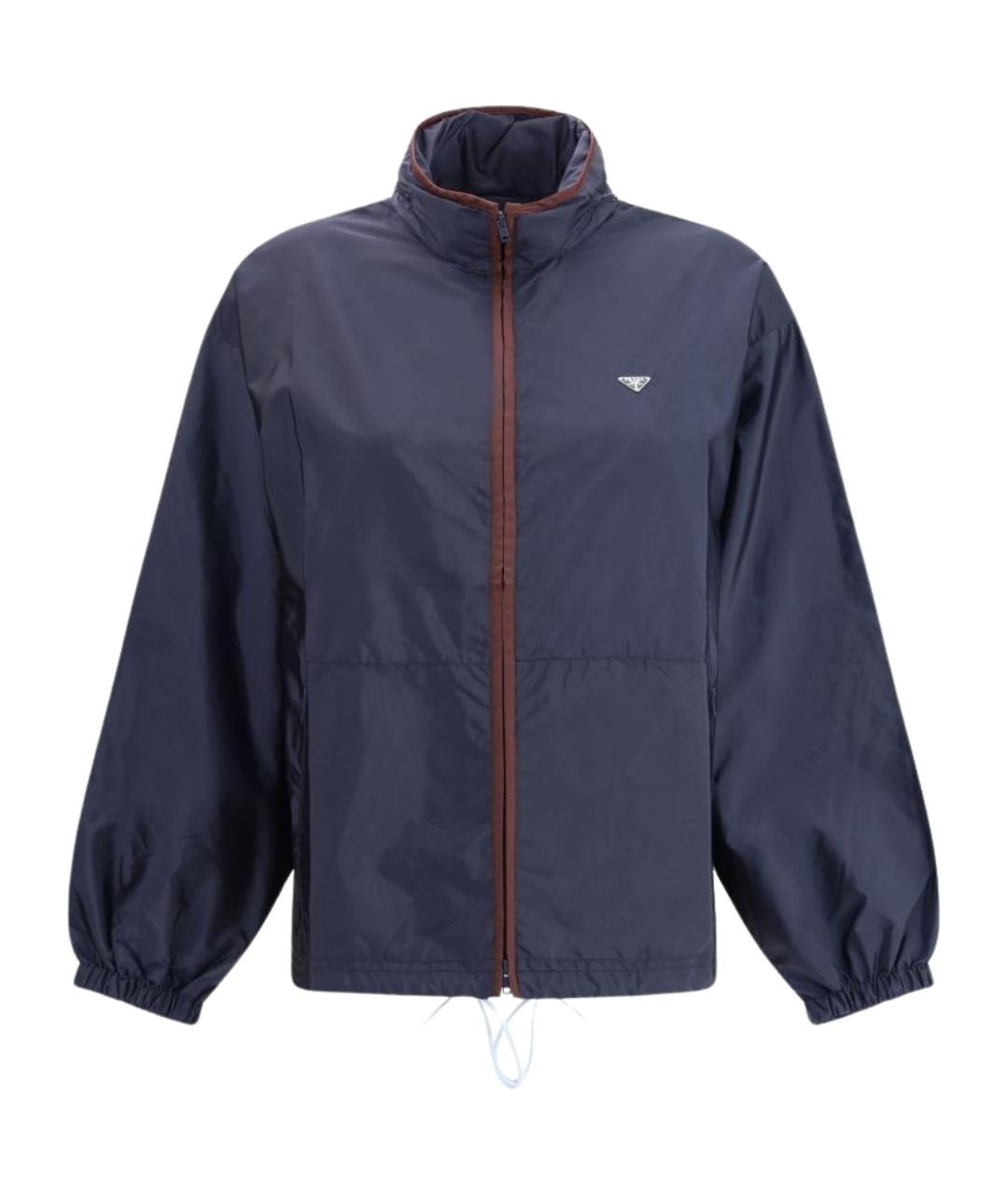 PRADA Синяя полиамидовая куртка, фото 1