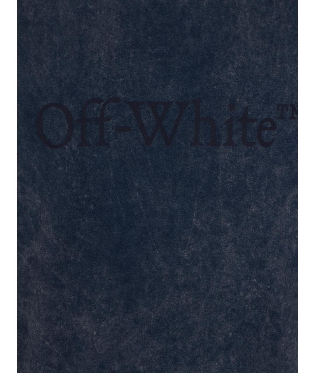 OFF-WHITE Синяя хлопковая майка, фото 3
