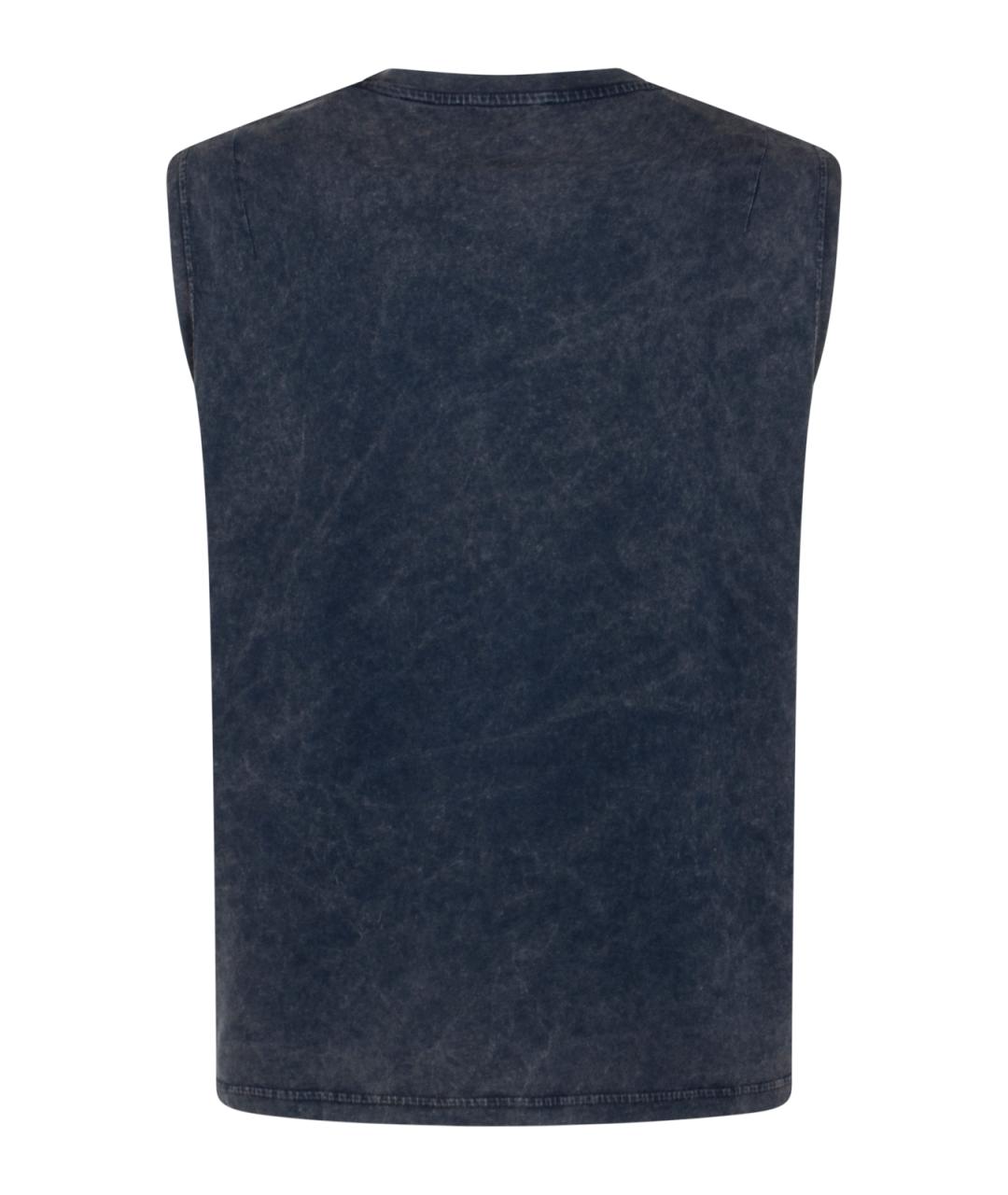 OFF-WHITE Синяя хлопковая майка, фото 2