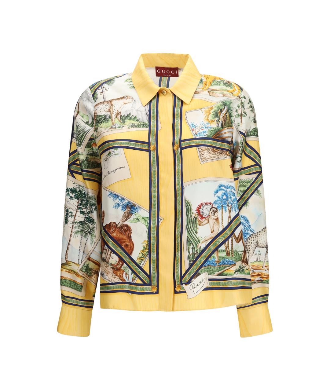 GUCCI Мульти шелковая рубашка, фото 1