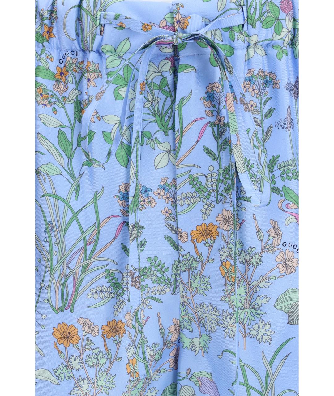 GUCCI Мульти шелковые шорты, фото 3