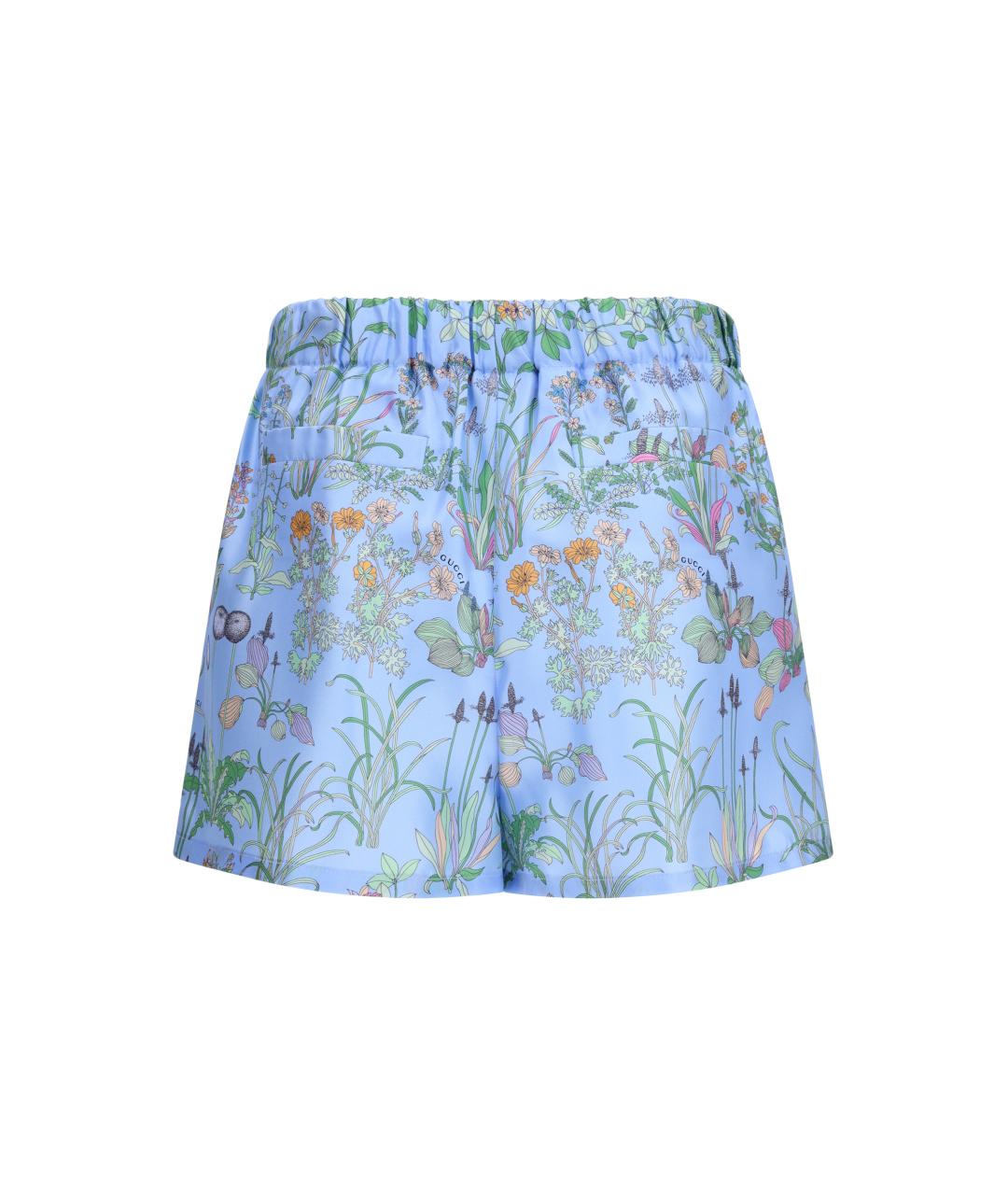 GUCCI Мульти шелковые шорты, фото 2