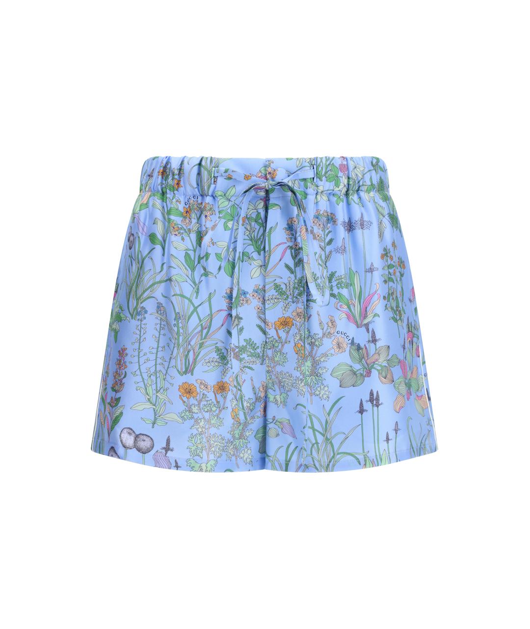 GUCCI Мульти шелковые шорты, фото 1