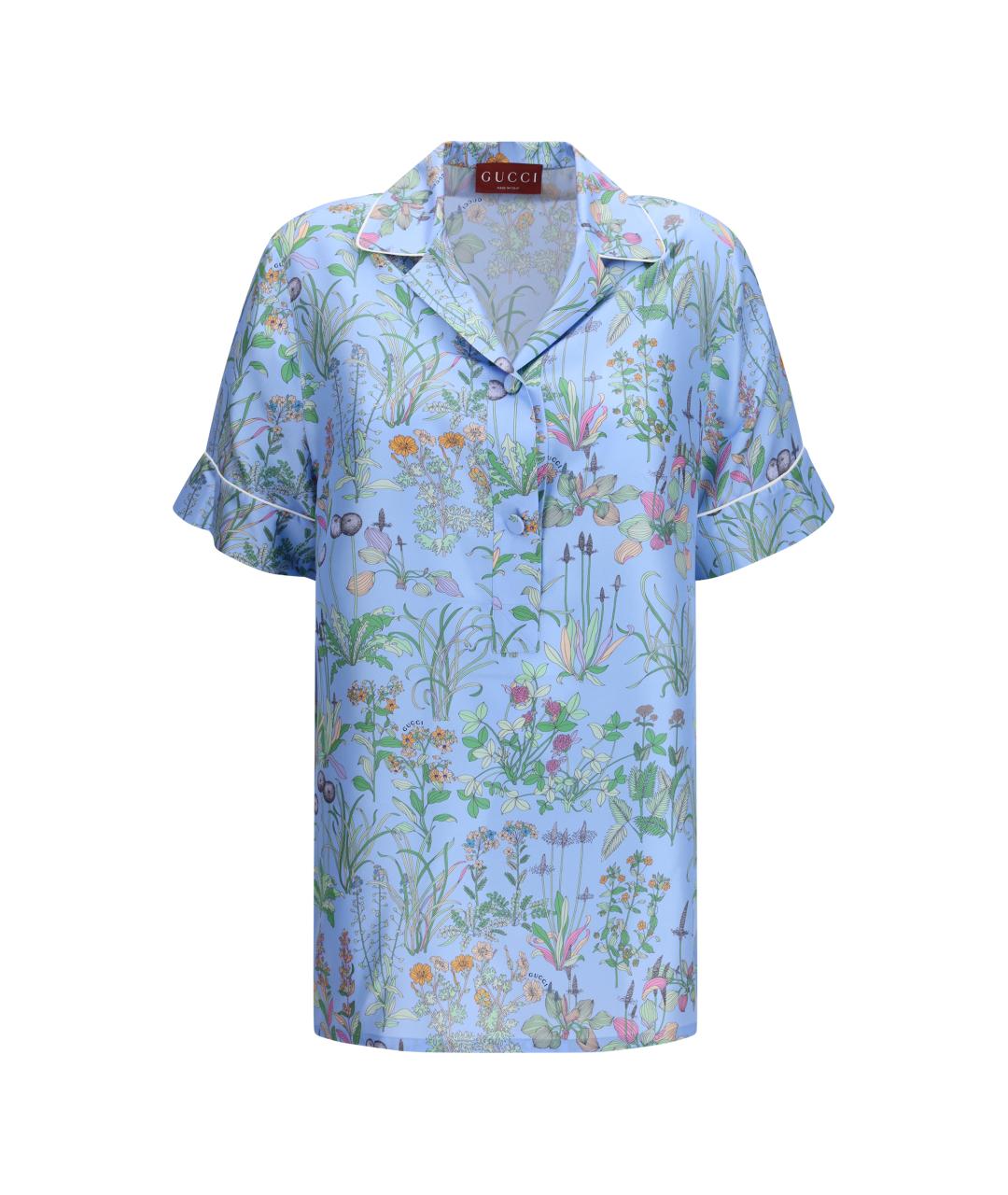 GUCCI Мульти шелковая рубашка, фото 1