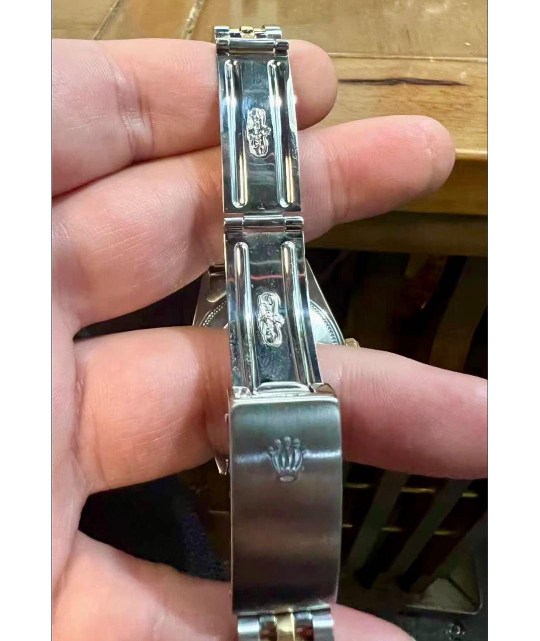 ROLEX Зеленые часы из желтого золота, фото 5