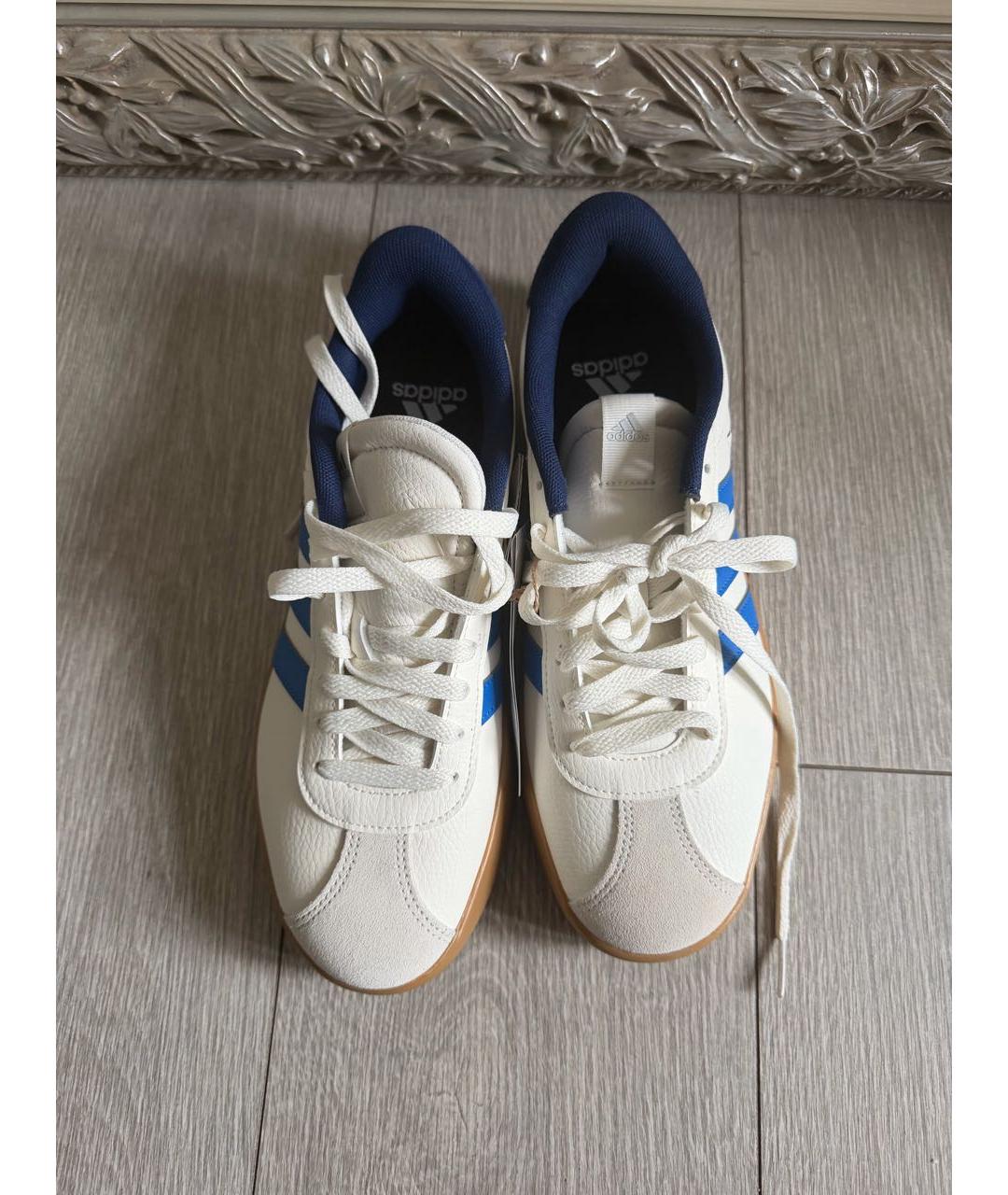 ADIDAS Белые кожаные низкие кроссовки / кеды, фото 3