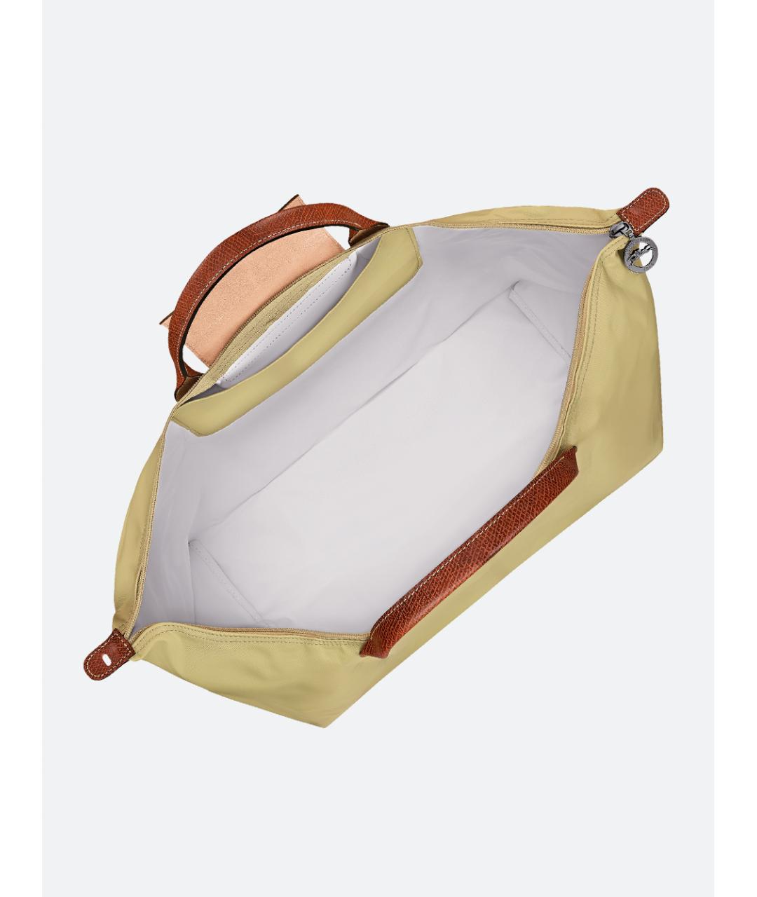 LONGCHAMP Желтая тканевая дорожная/спортивная сумка, фото 4