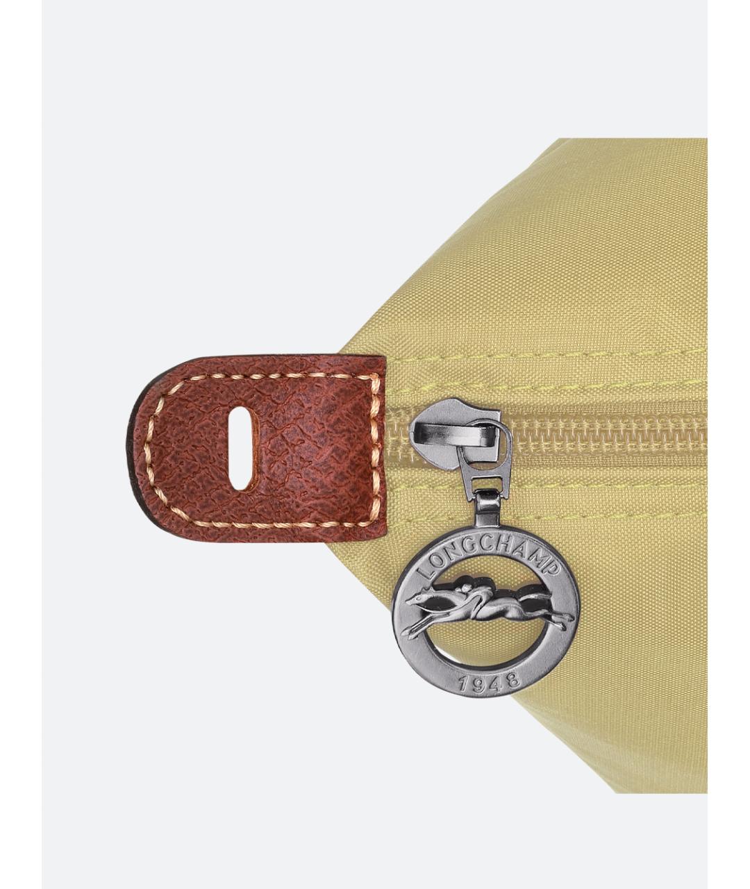 LONGCHAMP Желтая тканевая дорожная/спортивная сумка, фото 5