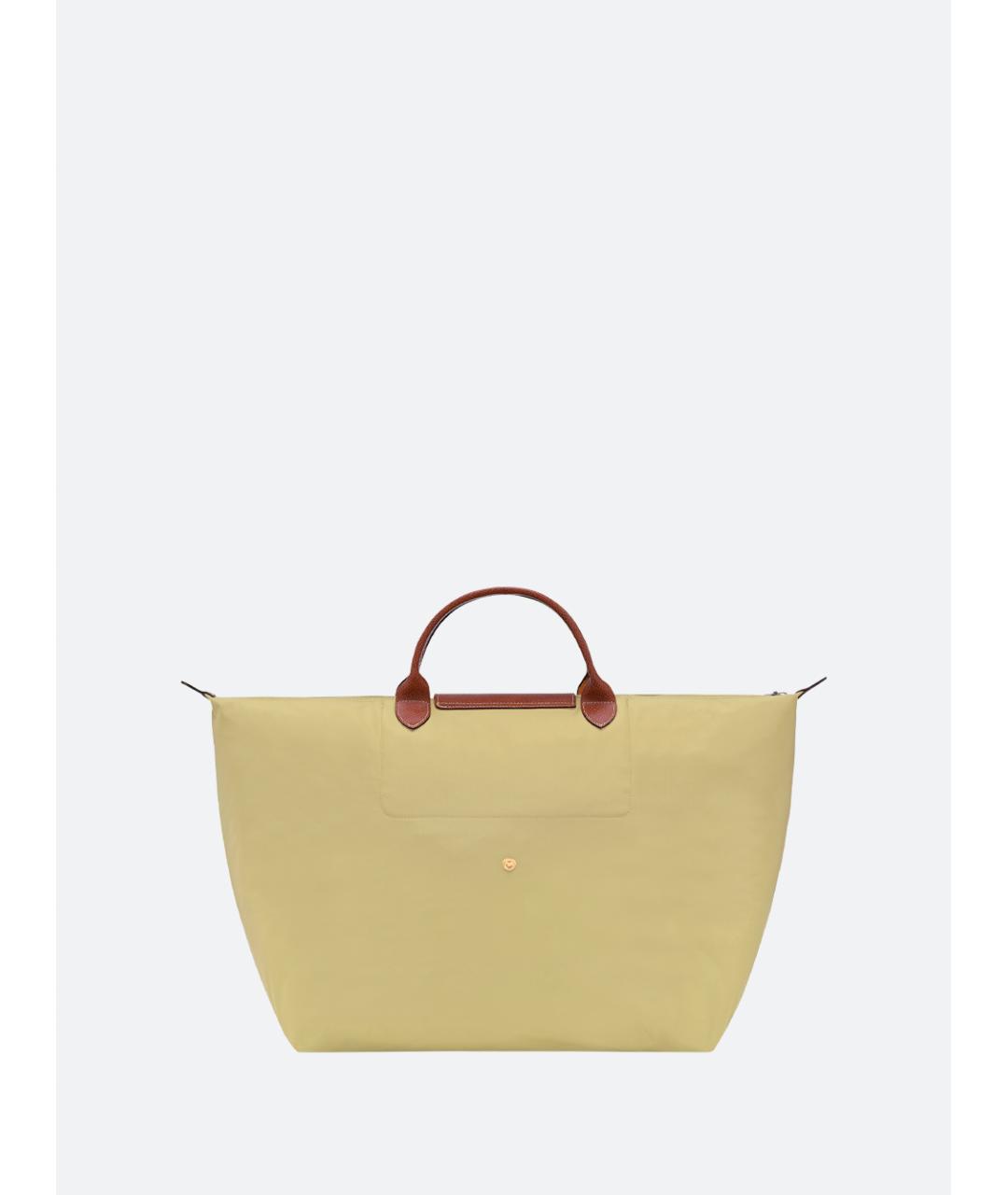 LONGCHAMP Желтая тканевая дорожная/спортивная сумка, фото 2