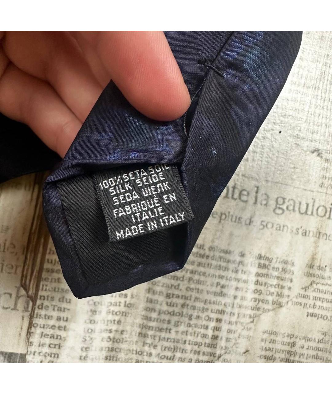 HUGO BOSS Темно-синий шелковый галстук, фото 7