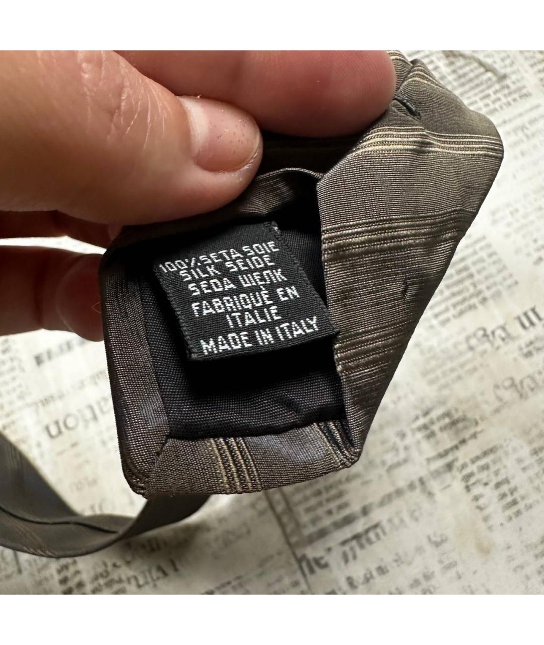 HUGO BOSS Коричневый шелковый галстук, фото 7