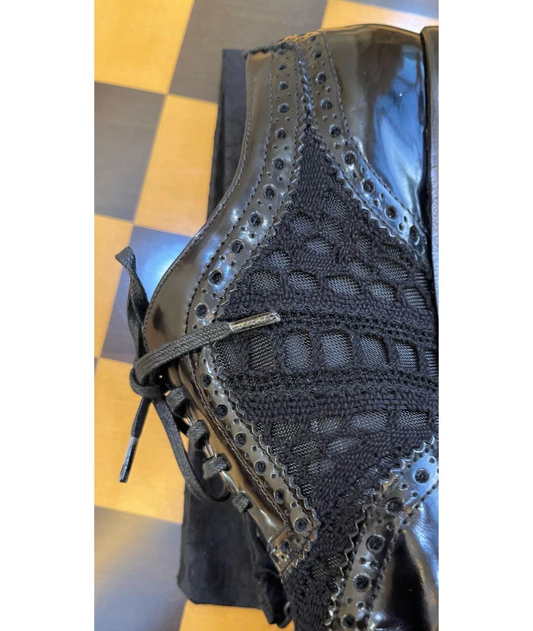 DOLCE&GABBANA Черные кожаные брогги и оксфорды, фото 7
