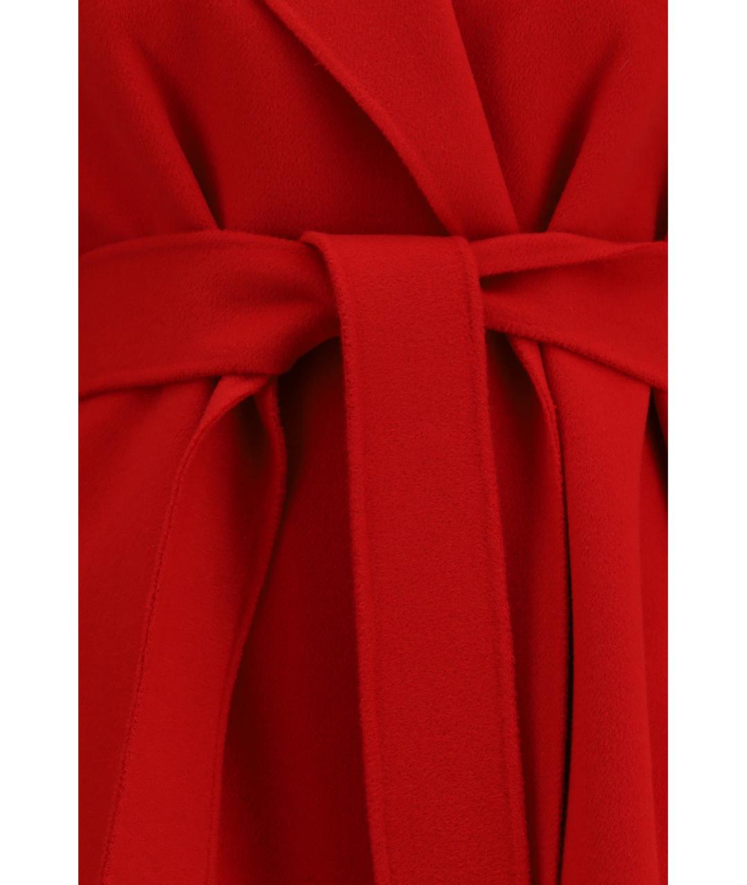 MAX MARA STUDIO Красное шерстяное пальто, фото 3