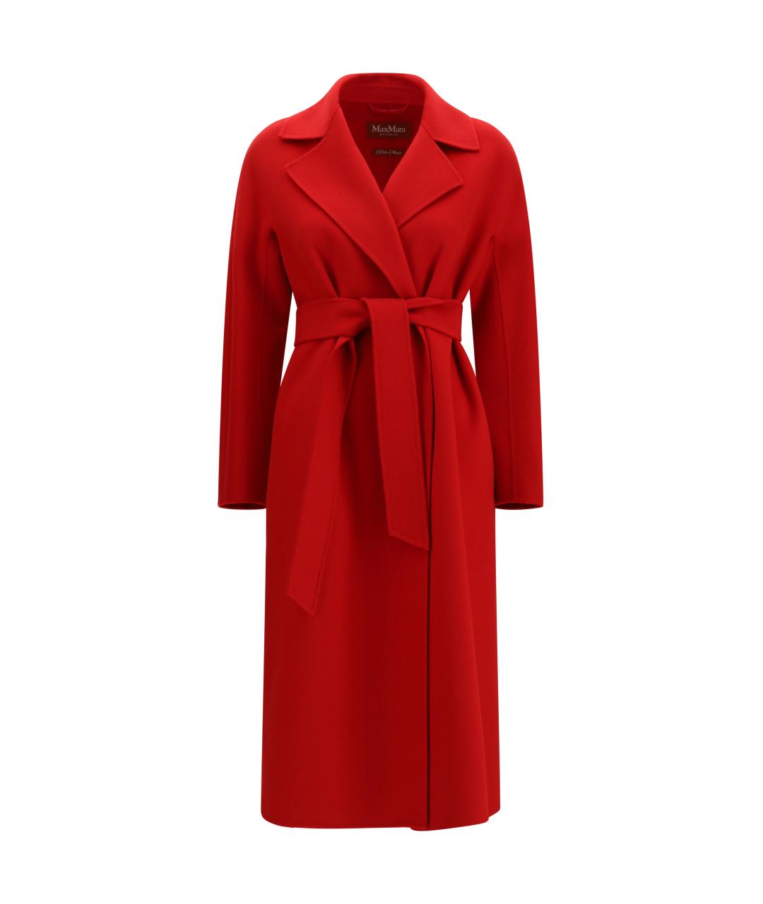 MAX MARA STUDIO Красное шерстяное пальто, фото 1