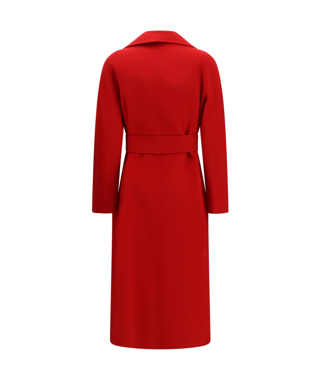 MAX MARA STUDIO Красное шерстяное пальто, фото 2