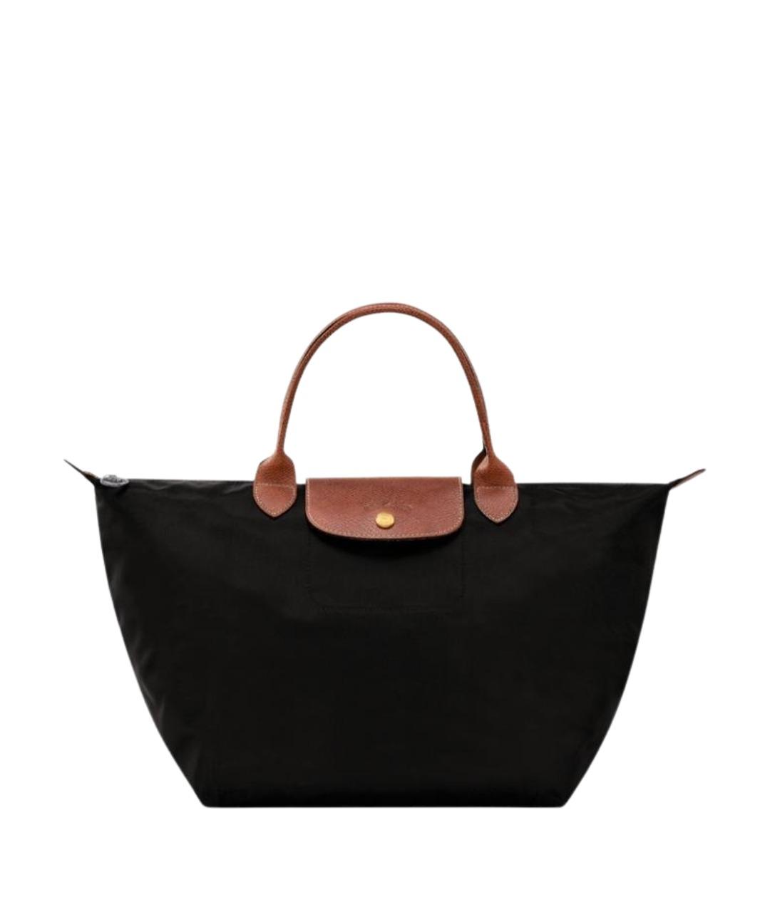 LONGCHAMP Черная синтетическая сумка тоут, фото 1